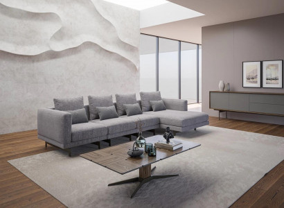 Luxus Ecksofa L-Form Wohnzimmer Designer Eck Garnitur Neu Komplett Couchtisch